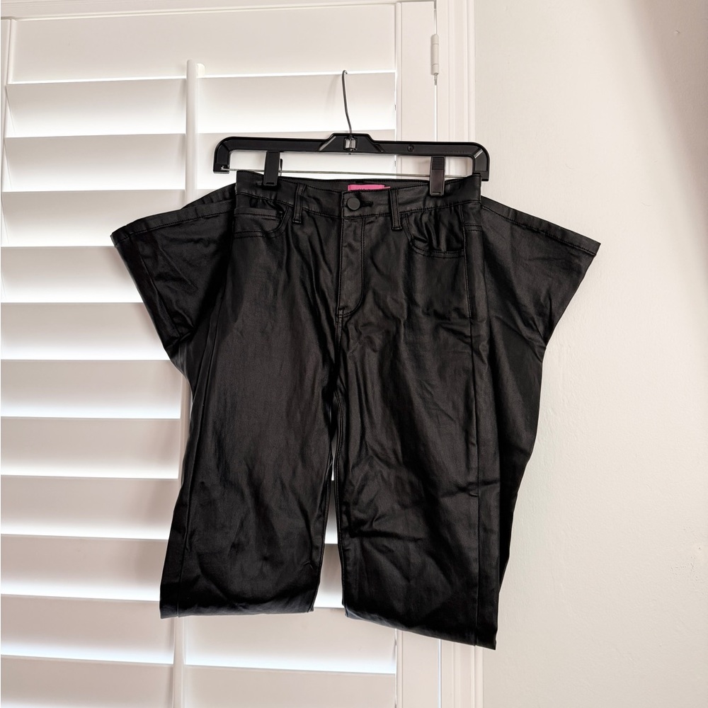 Edikted Leather Flare Jeans